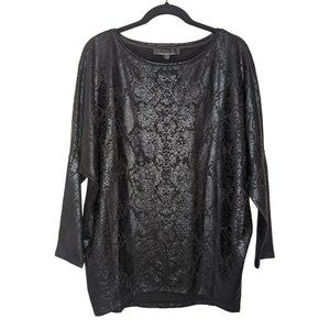 White House Black Market long sleeve snake Dolman print‎ Dolman Tunic S